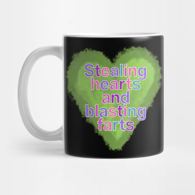 Stealing Hearts and Blasting Farts-Colorful Letters by wildjellybeans